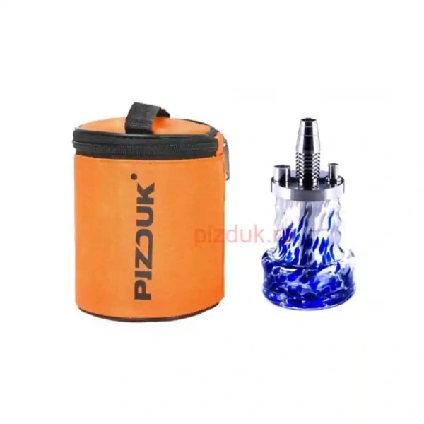 Кальян Pizduk Hookah (Оранжевая сумка, бело-синяя колба)