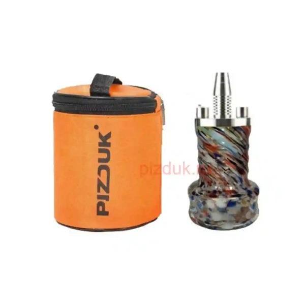 Кальян Pizduk Hookah (Оранжевая сумка, разноцветная колба)